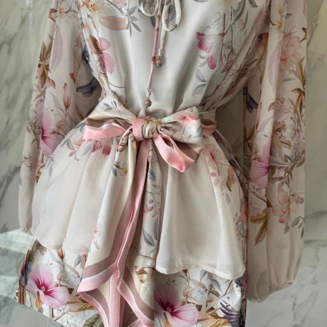 Two-piece shorts set in a floral print