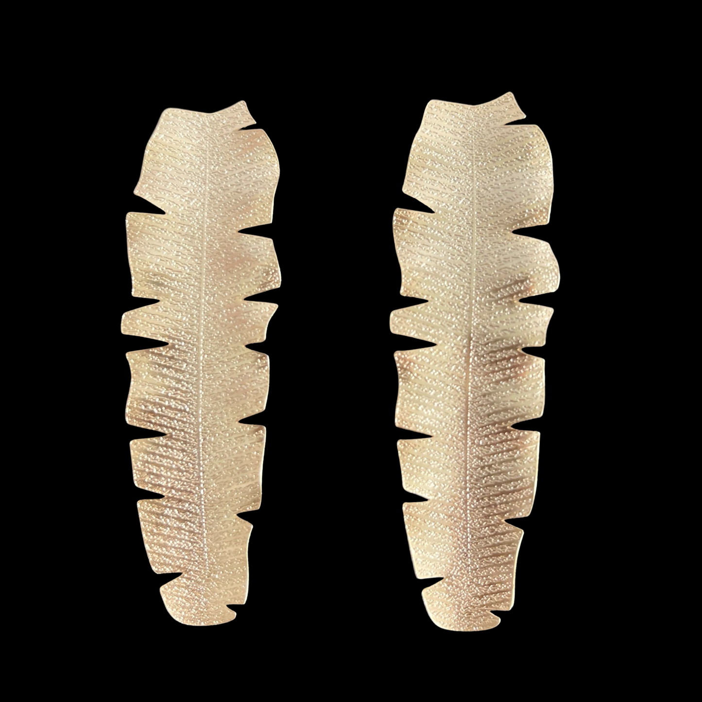 E. 24k gold plated leaf earrings