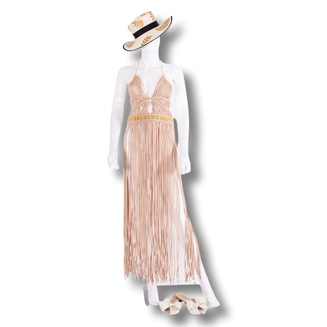 L. Sarong designed in tulum style in beige