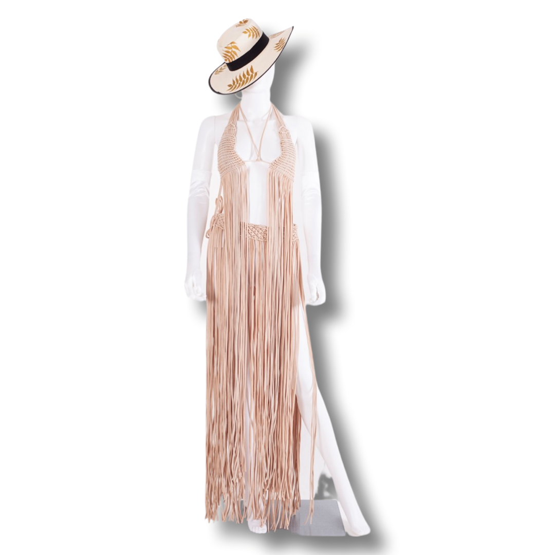 L. Sarong designed in tulum style in beige