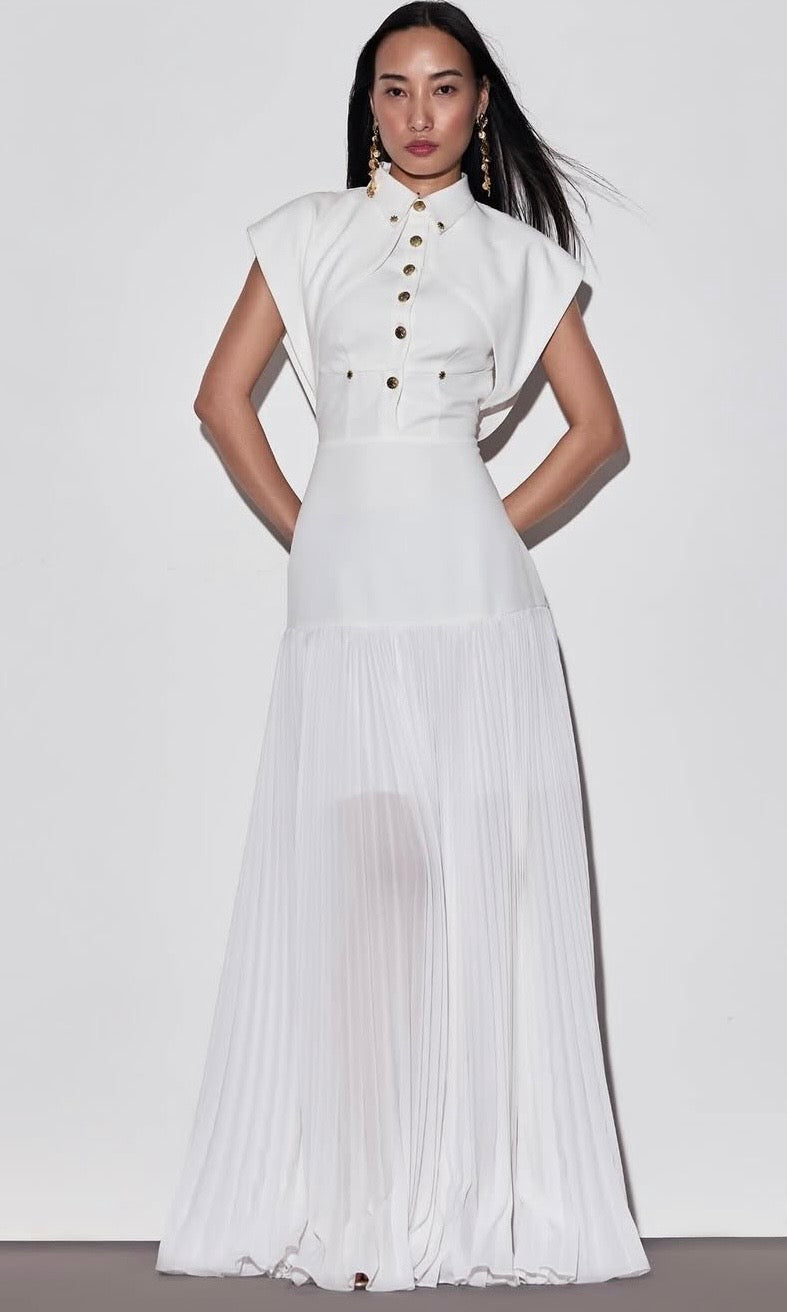 White maxi dress