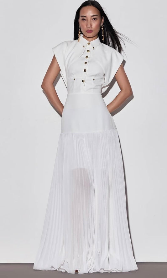 White maxi dress