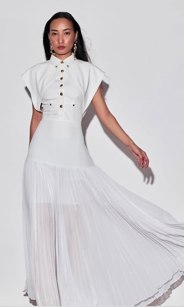 White maxi dress