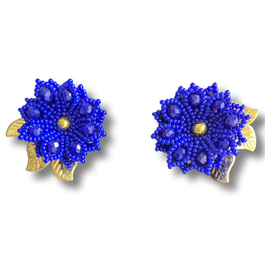 03. Small blue flower earrings