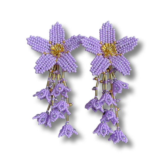 03. Casual purple flower earrings