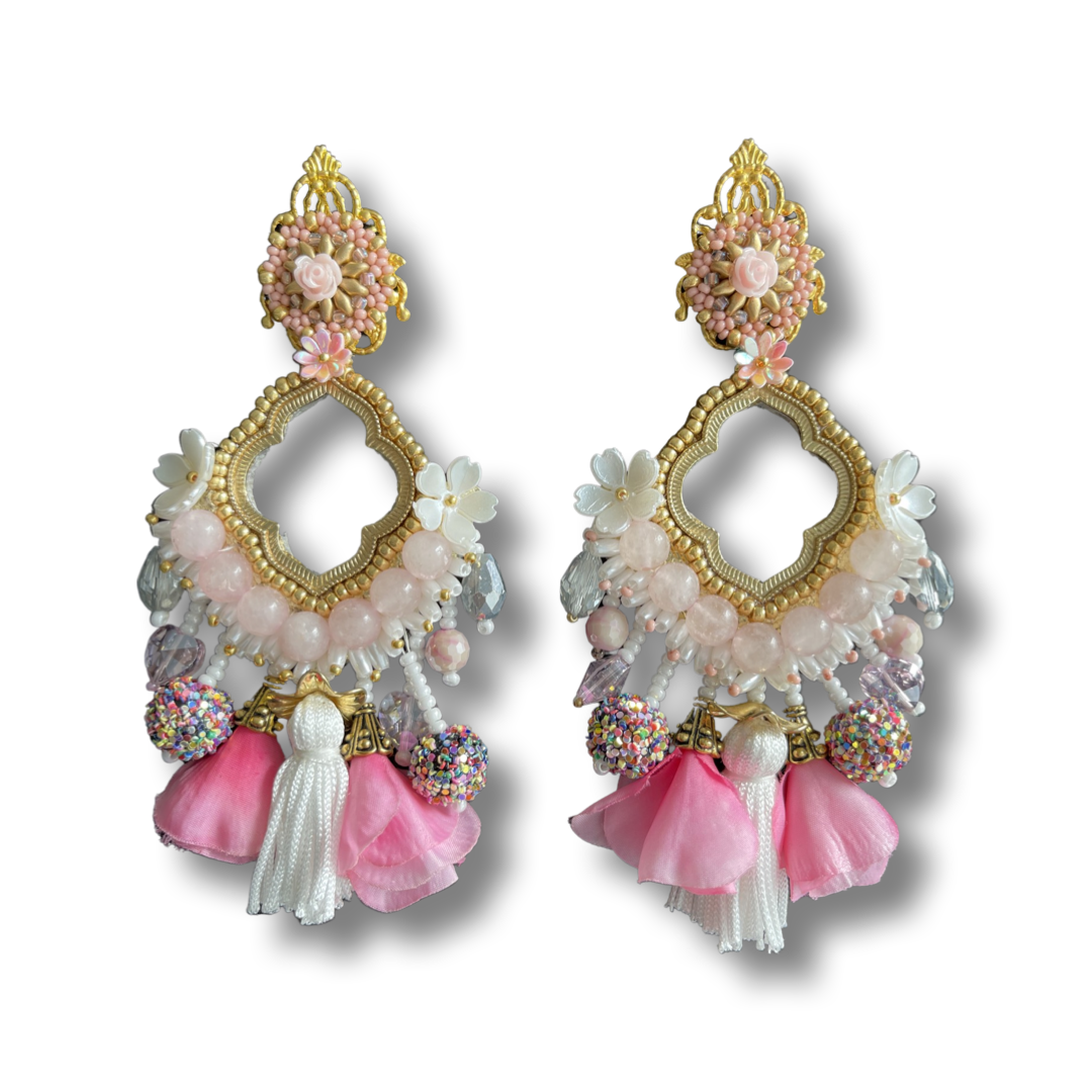 04. Elegant pink earrings