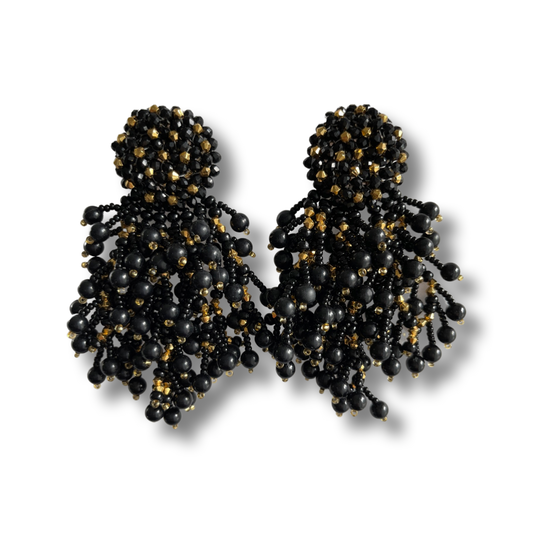 03. Beautiful Black pearl earrings